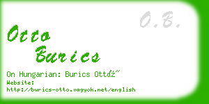 otto burics business card